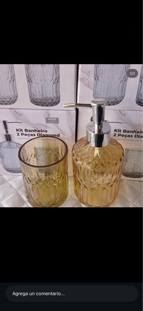 Kit de baño vidrio 2pcs
