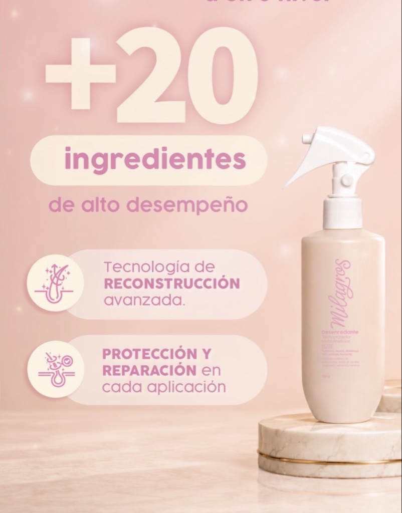 Desenredante Termoprotector Rose - Milagros