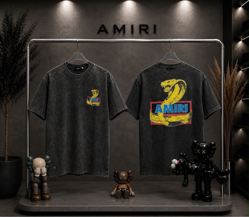 Amiri polo negra cobra