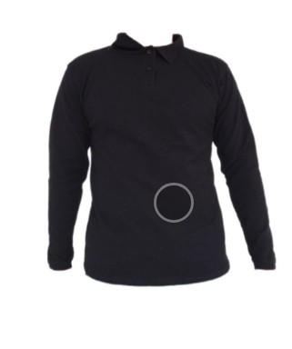 Polo negra manga larga