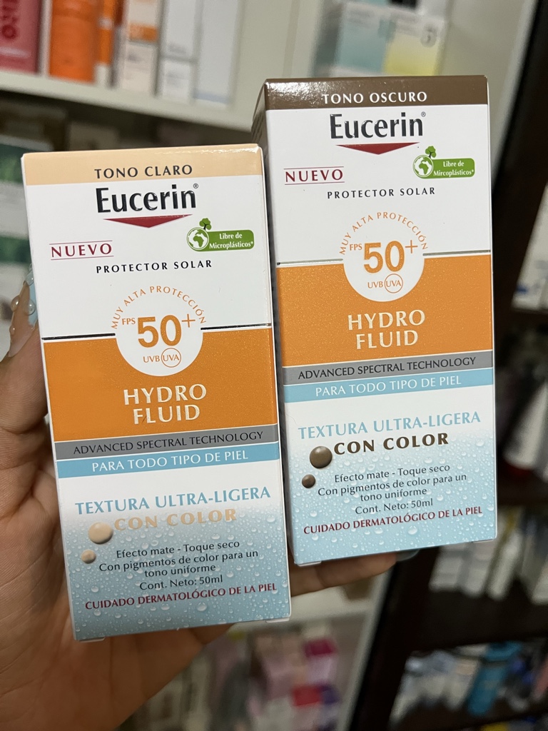 Eucerin hydro fluid con color