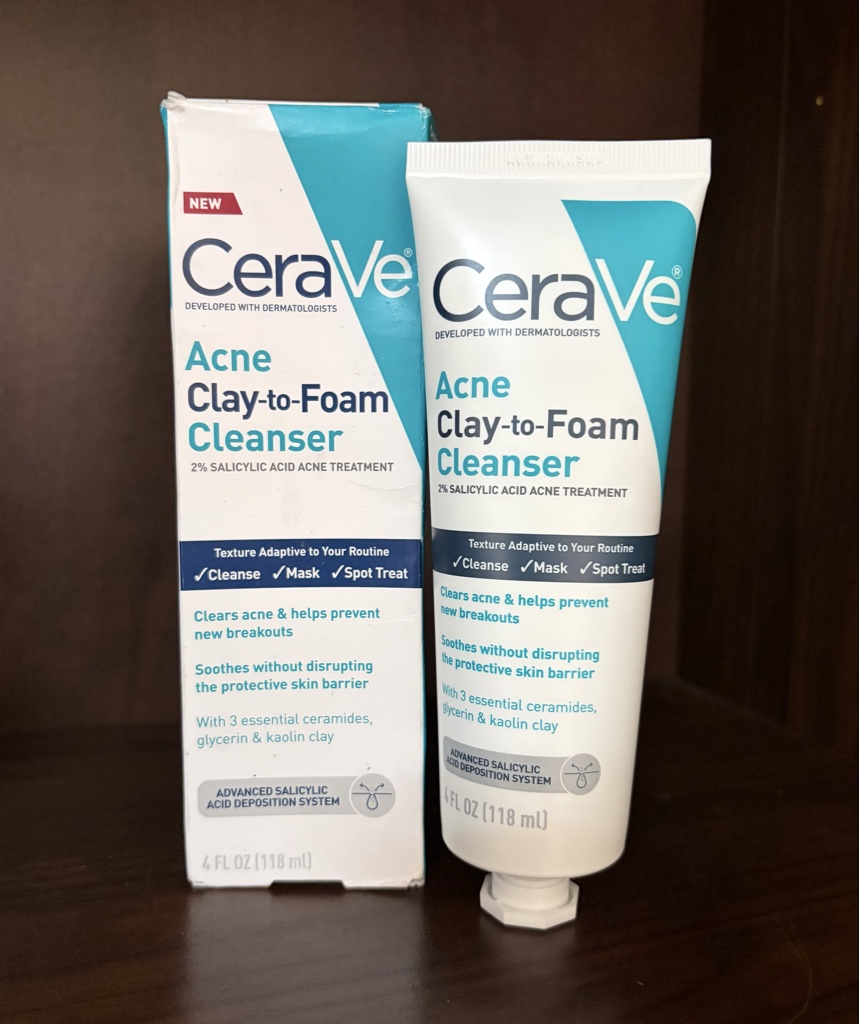Cerave acné clay to foam cleanser