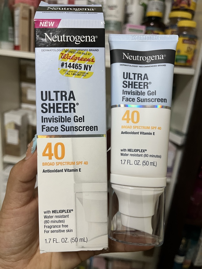 Neutrogena ultra sheer invisible gel