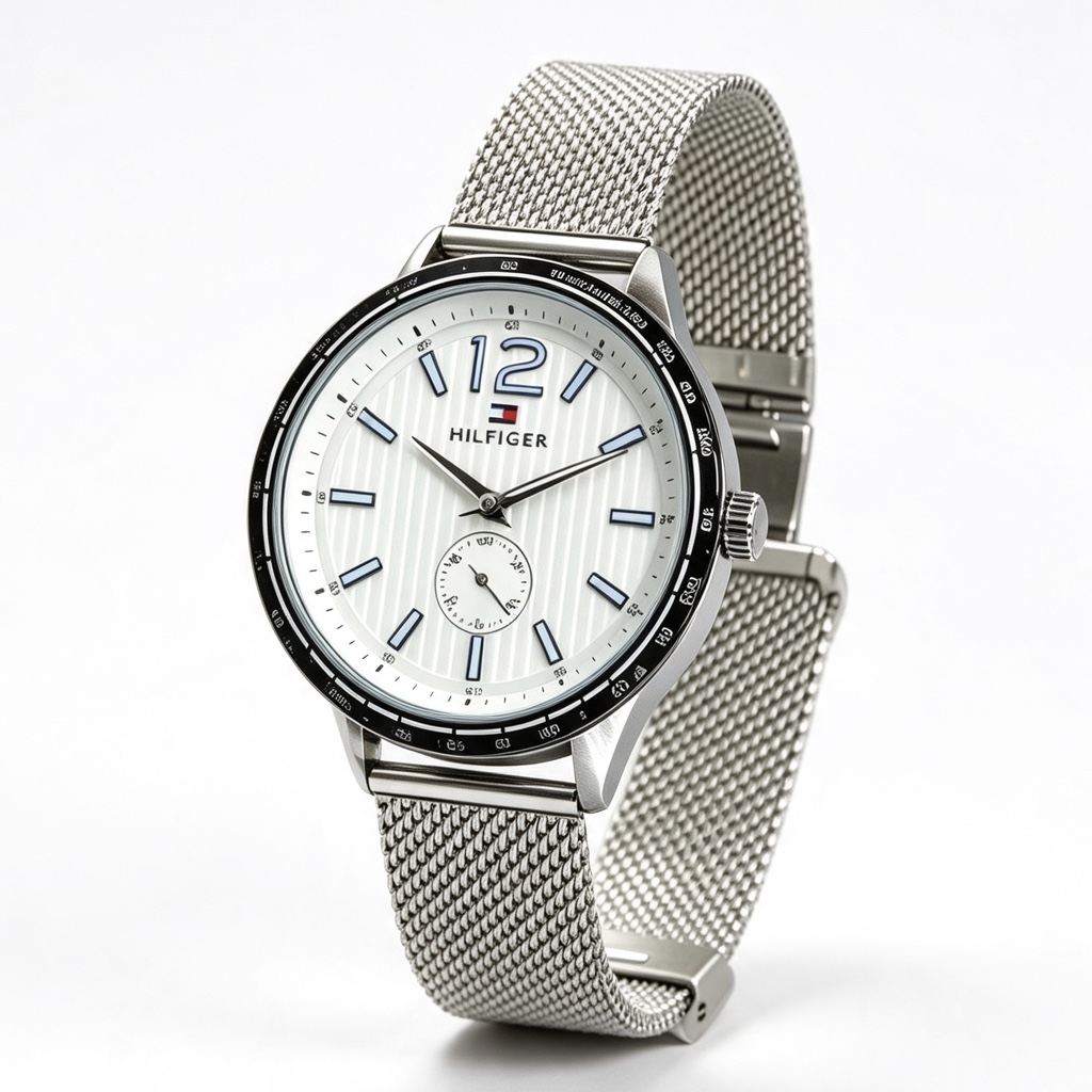 Tommy Hilfiger para caballero #TF correa de malla en acero