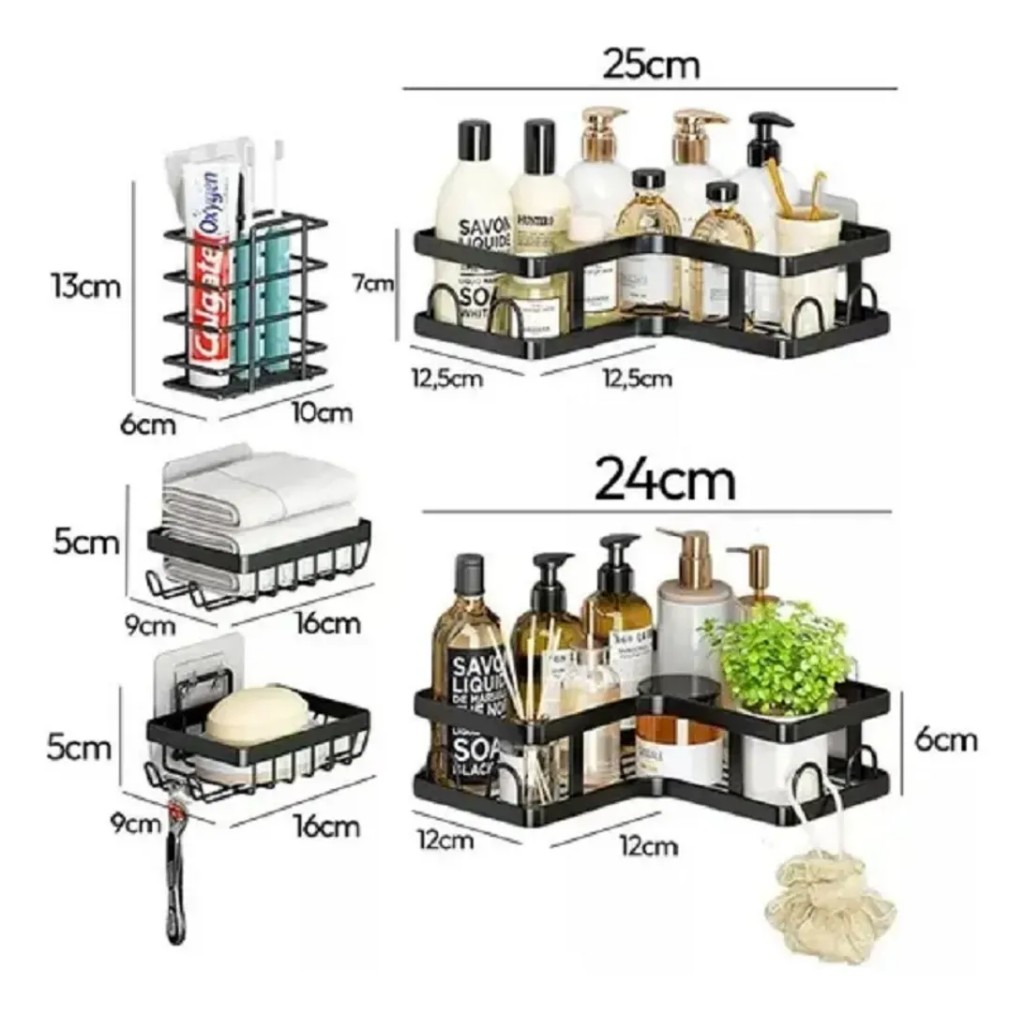 Organizador de baño esquinero 5 pzs