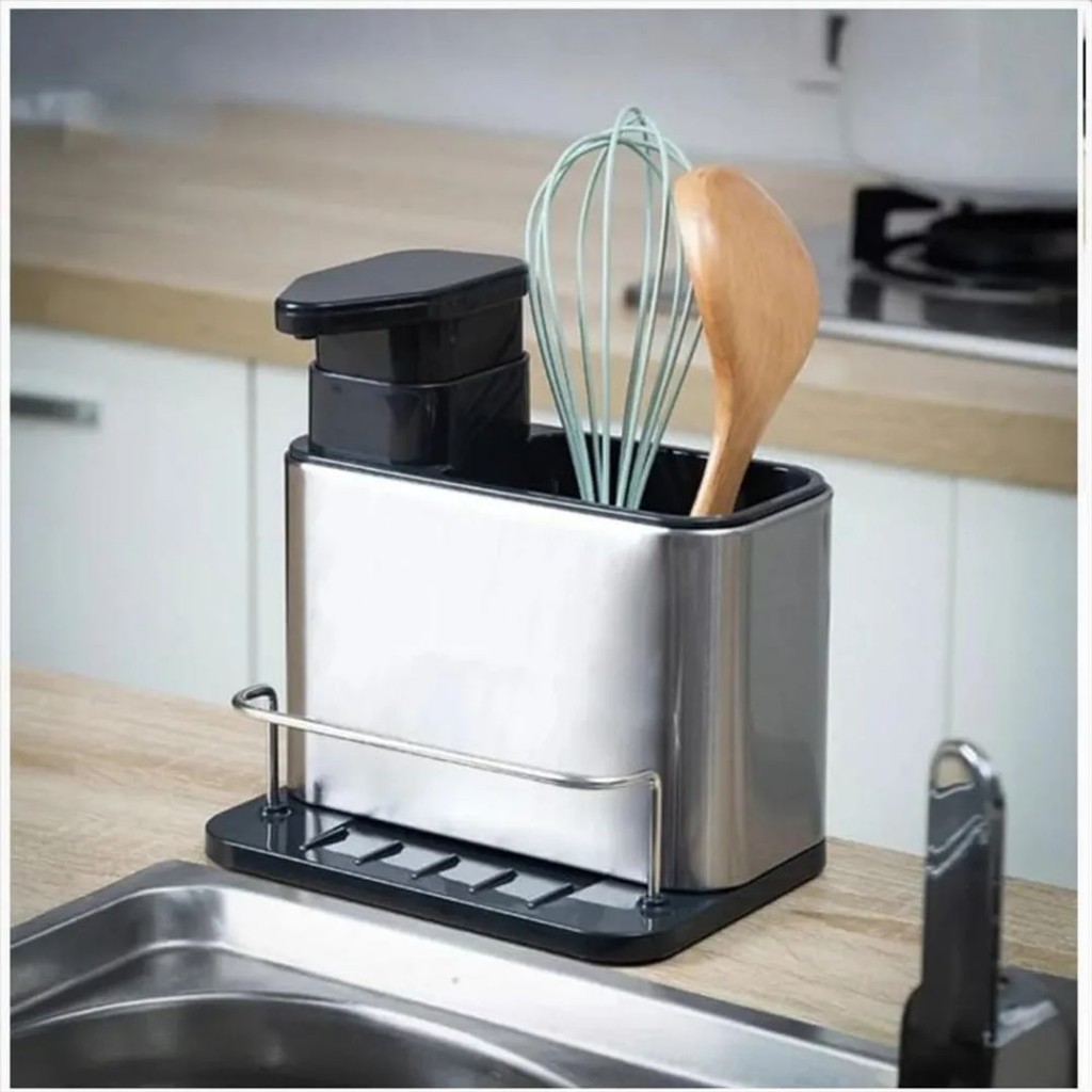 Dispensador de jabón metálico