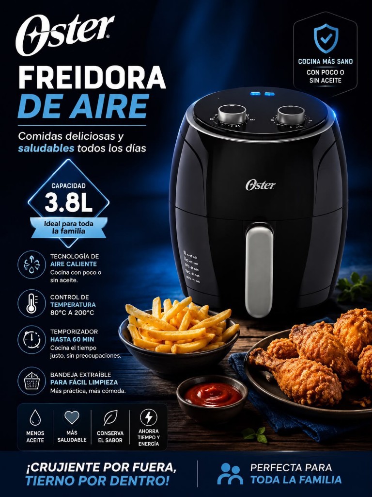 *FREIDORA DE AIRE OSTER 3.8L REF: FO38*