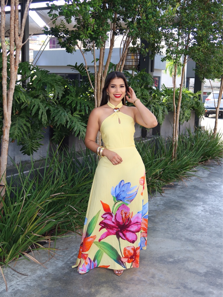 Maxi Dress amarillo mantequilla