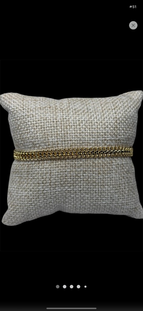Pulsera Petatillo 5 mm oro laminado 18k