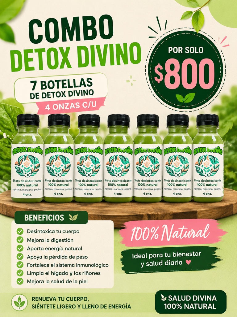Detox Divino combo de 7 x800