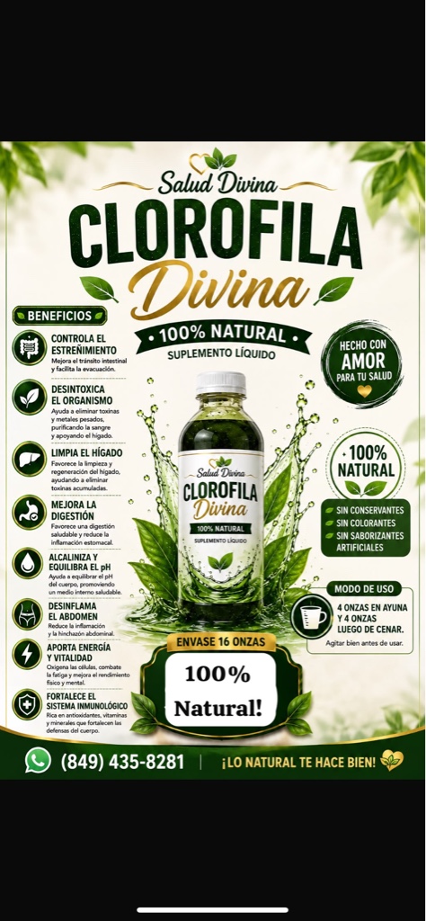 Salud Divina Clorofila 16oz