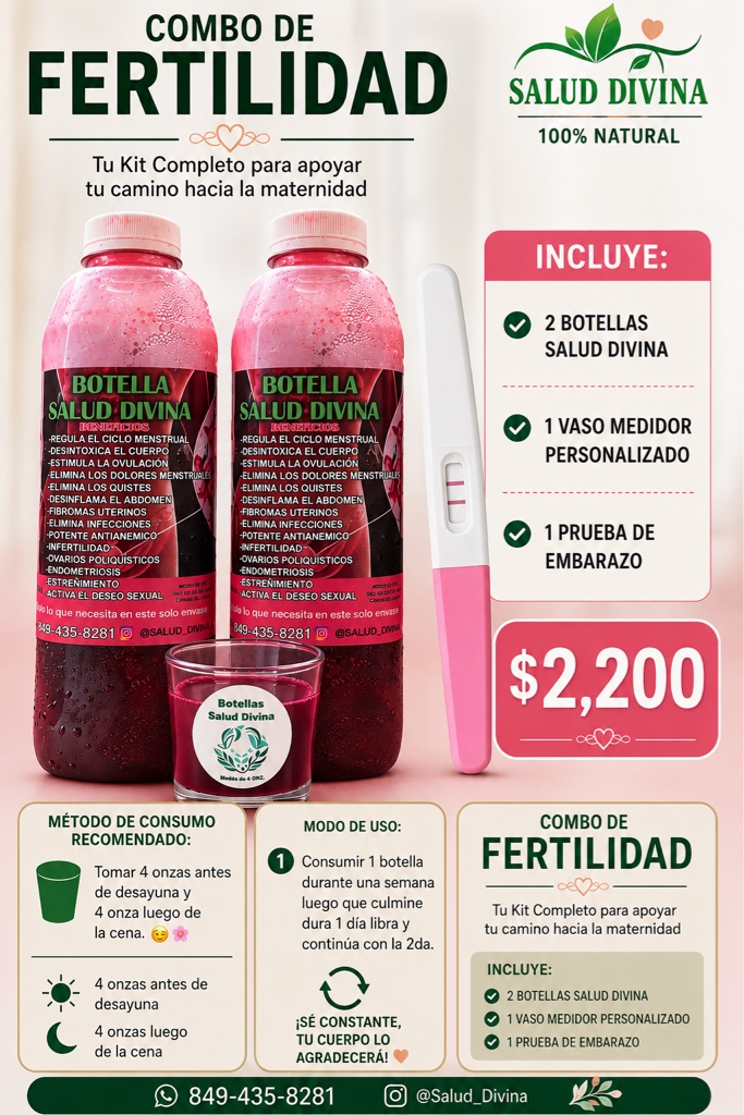Salud Divina combo fertilidad