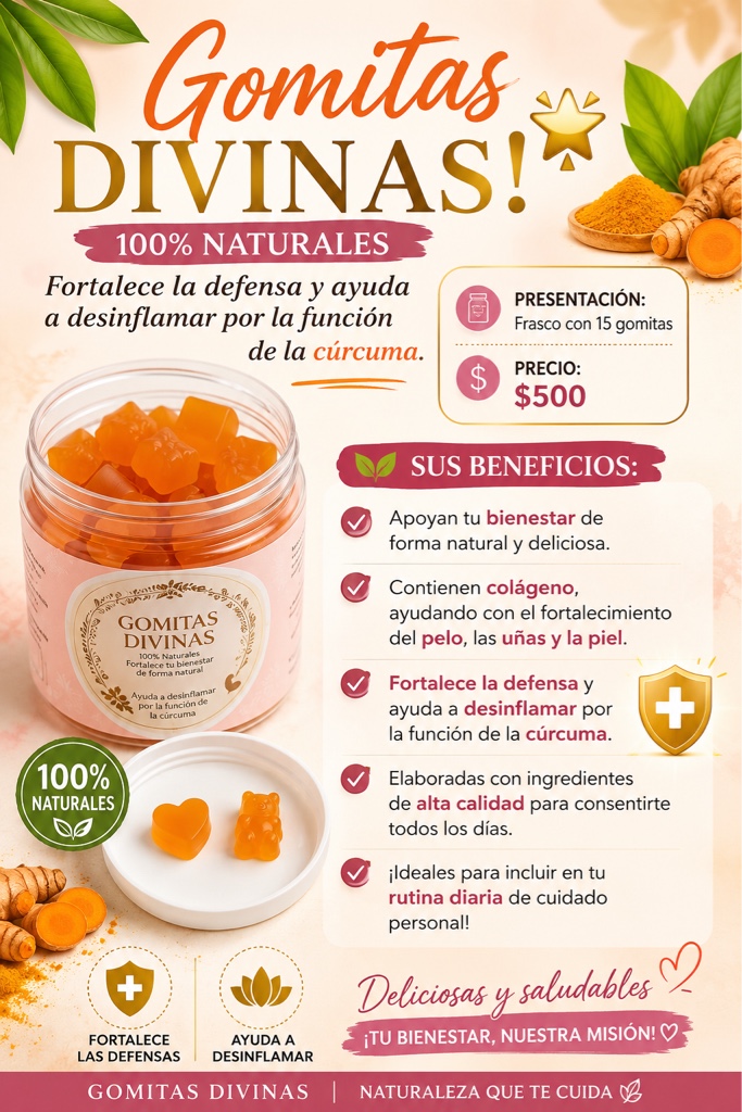 Gomitas Divinas  15 gomitas x 500