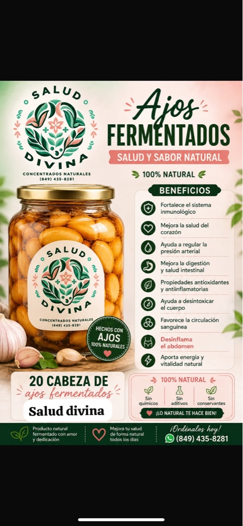 Salud Divina Ajos fermentados
