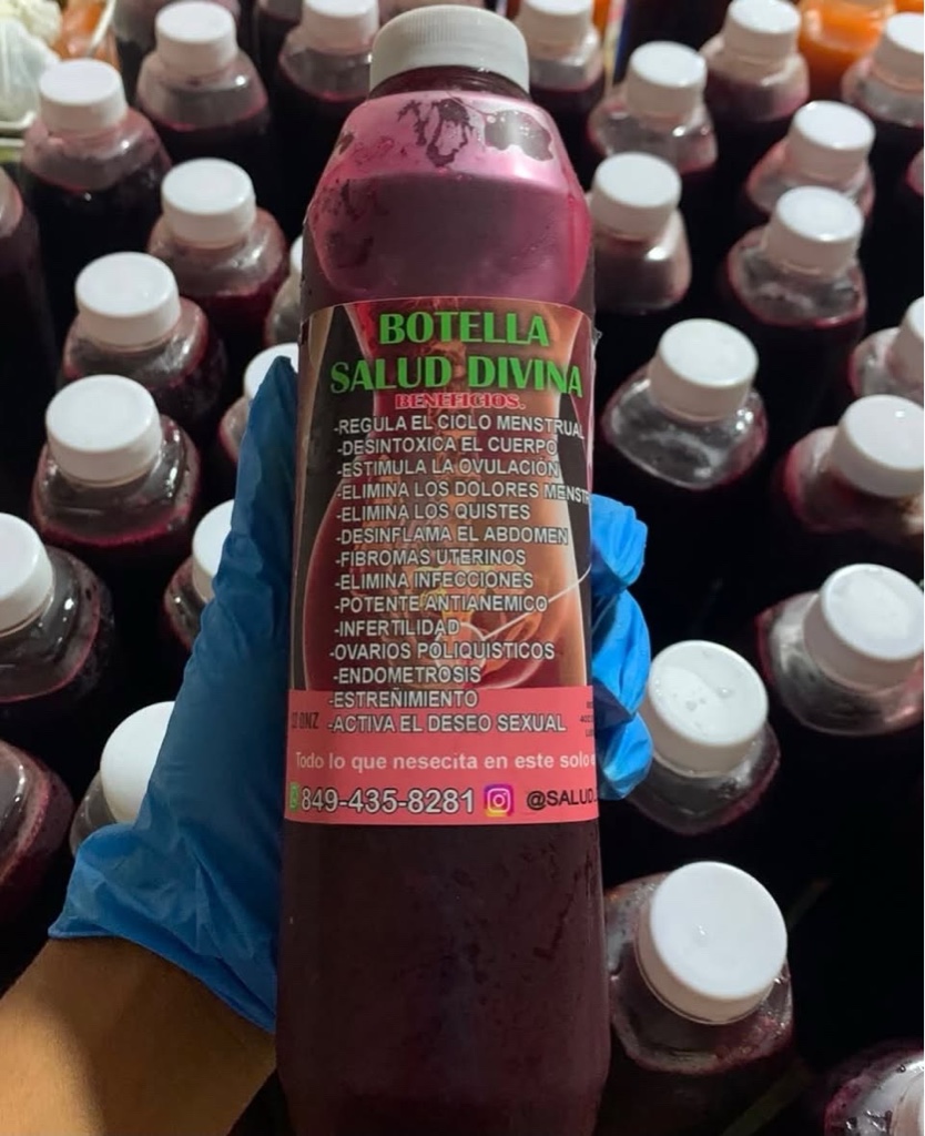 Salud Divina botella roja