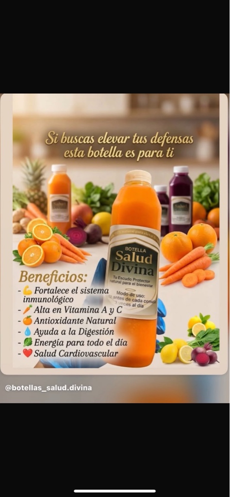 Botella Salud Divina naranja