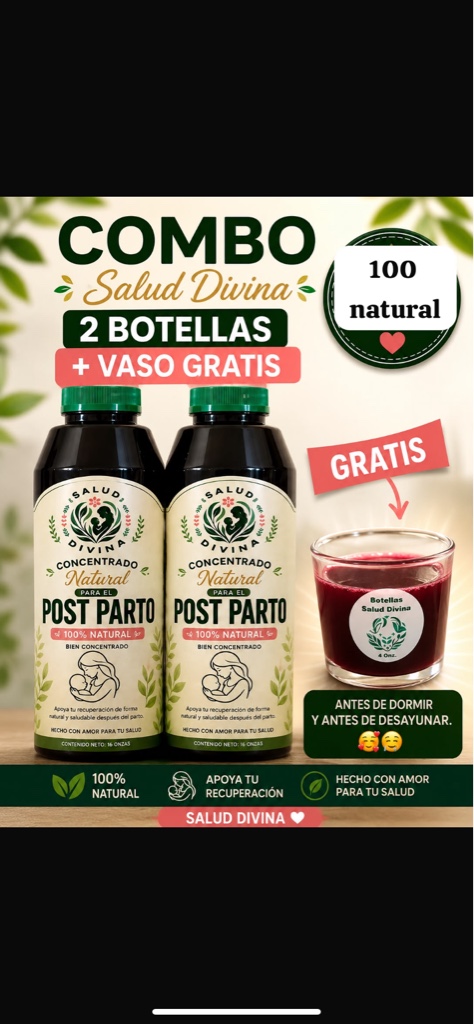Salud Divina Post Parto 2 botellas
