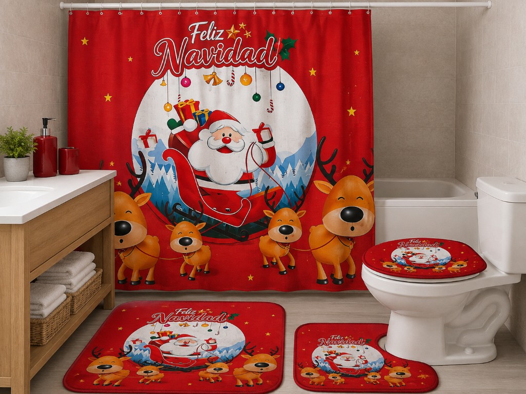Set de baño  navideño
