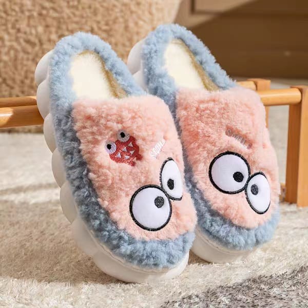 Pantuflas peludas rosadas