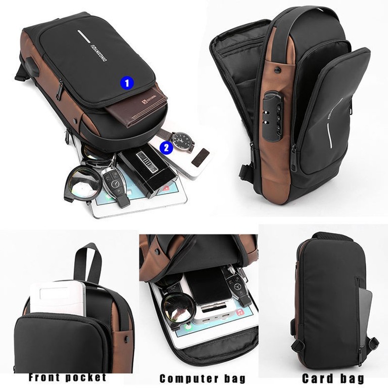 Mochila negra antirrobo