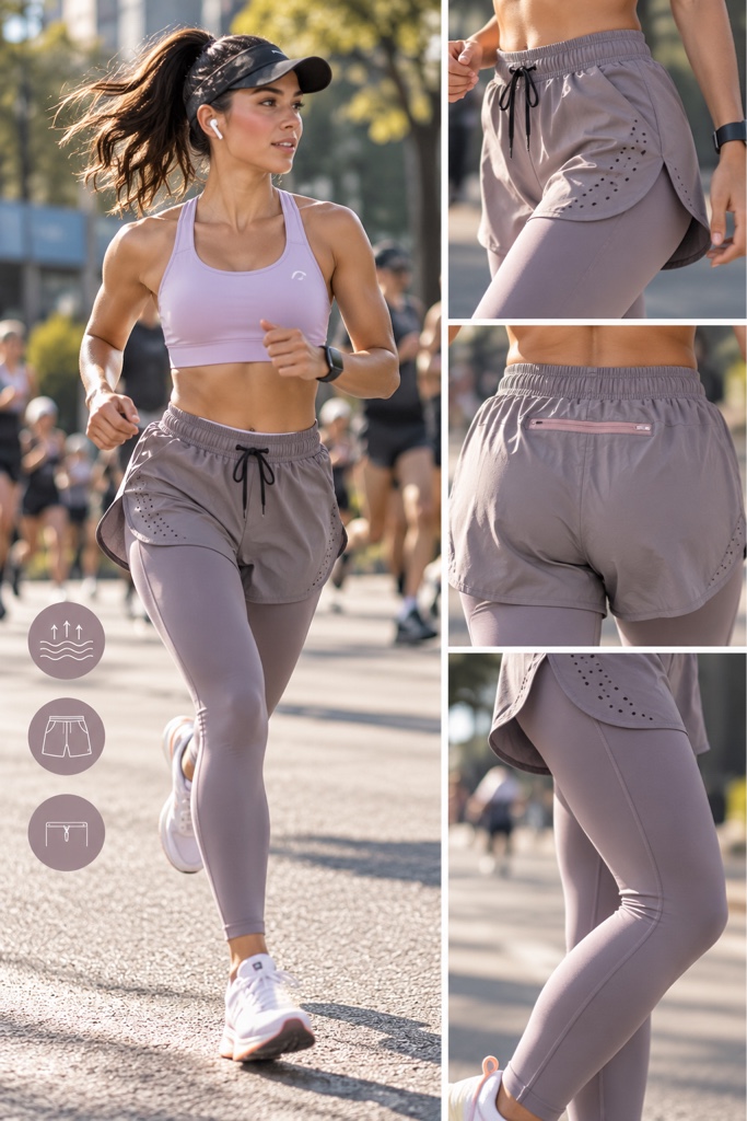 Pantaloneta running con licra
