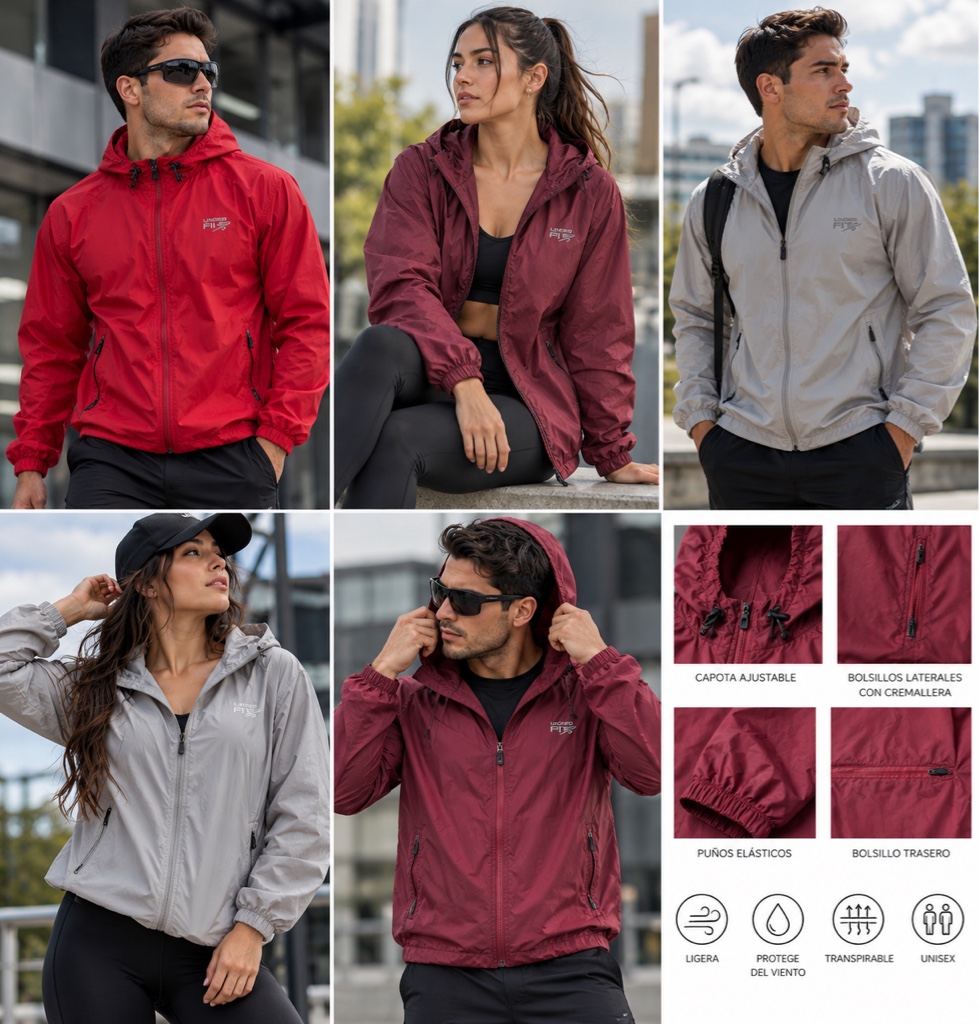 Chaqueta rompe vientos