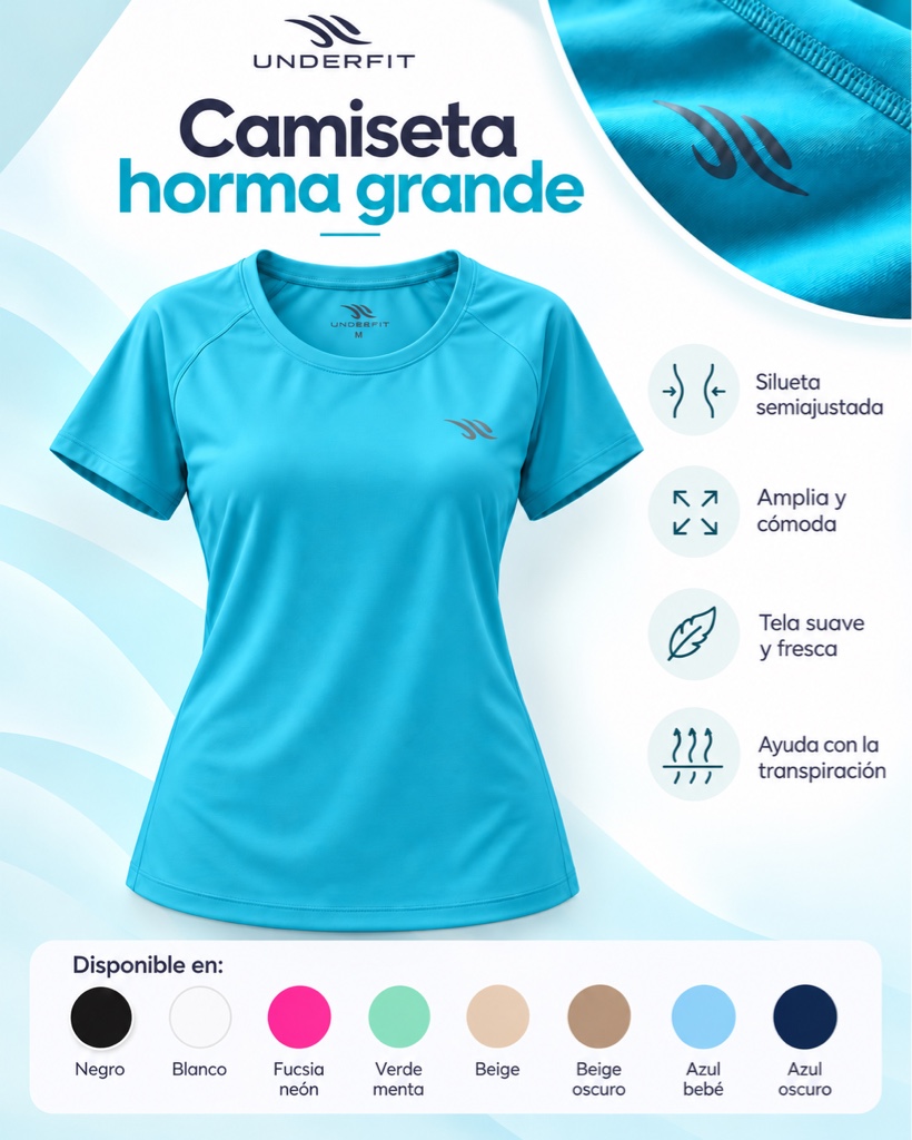 Camiseta horma grande