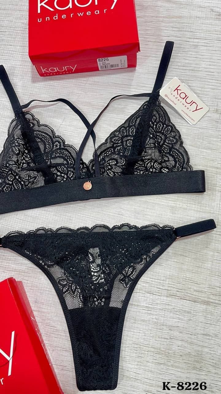 Conjunto lencería Kaury K-8226 negro