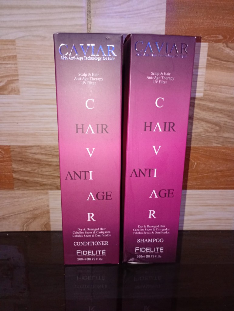 Combo Fidelite Caviar shampoo y acondicionador cabello castigado