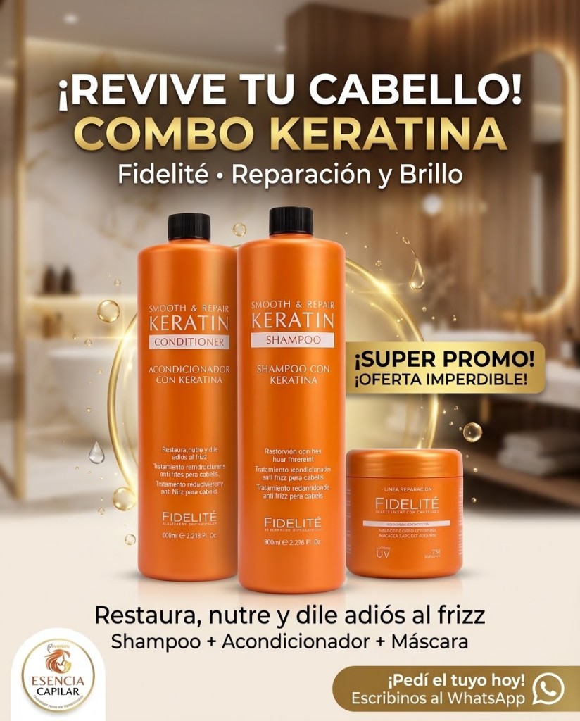 Fidelité combo keratina shampoo y acondicionador