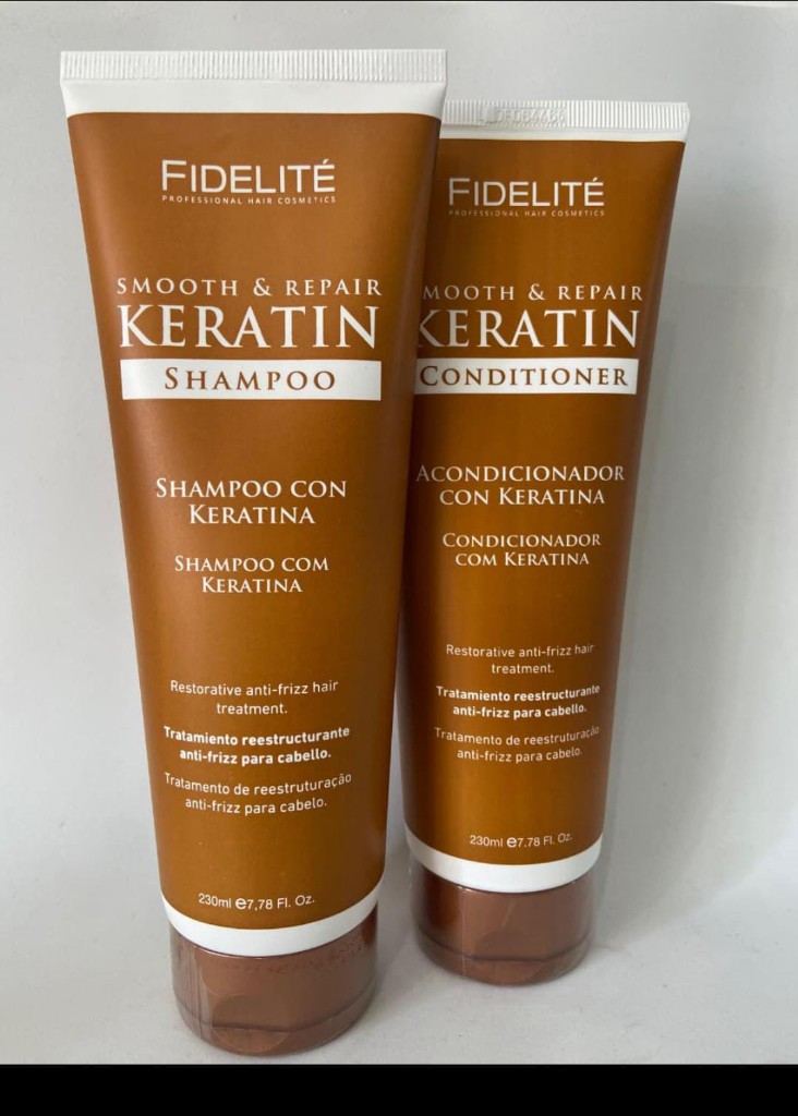 Combo Shampoo y acondicionador keratina