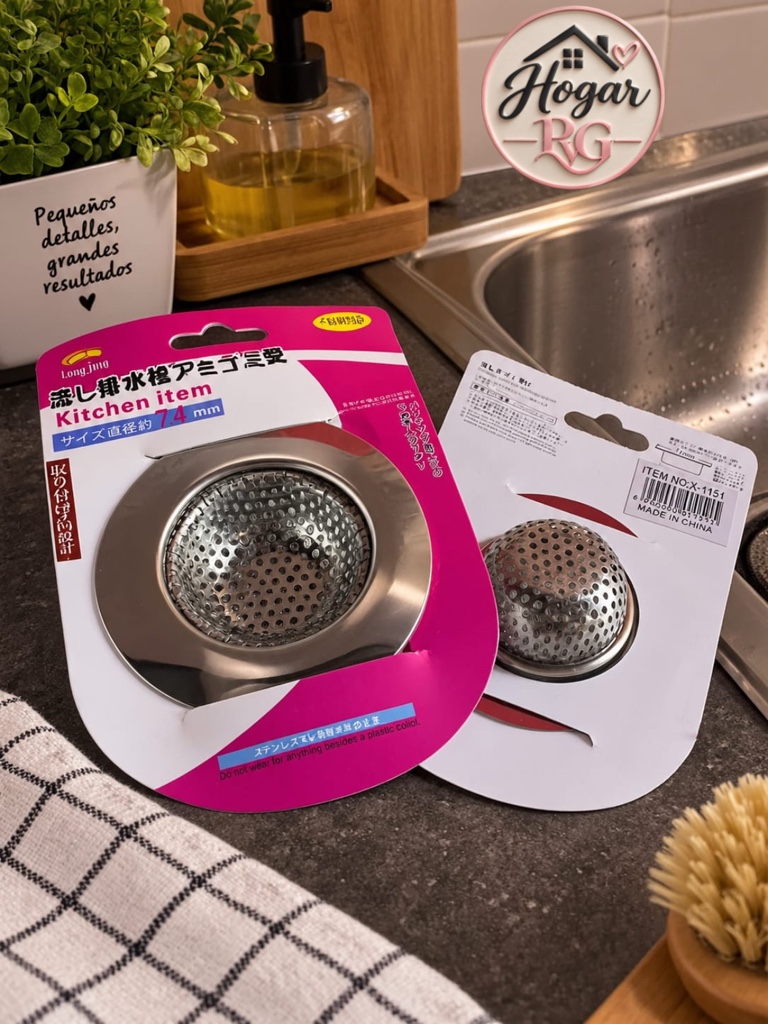 Filtro / Colador para Bacha de Acero Inoxidable 72 mm 🚰🧼