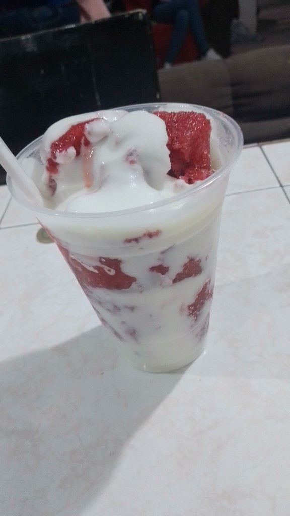 Fresas con crema grandes