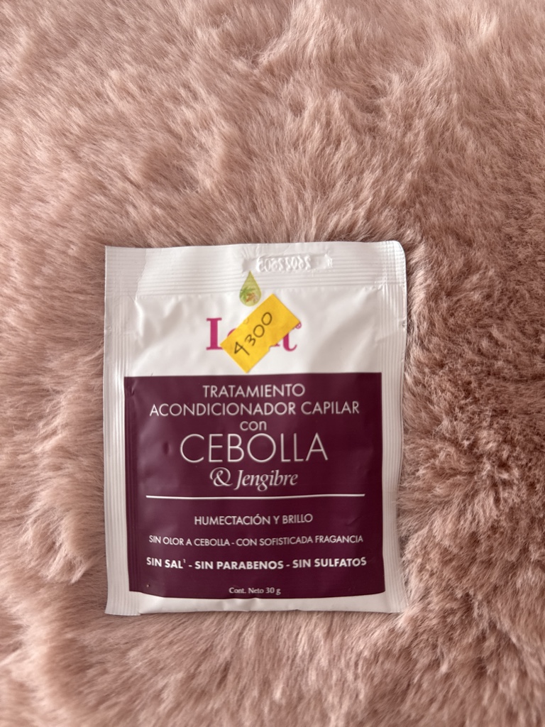 Tratamiento capilar cebolla y jengibre
