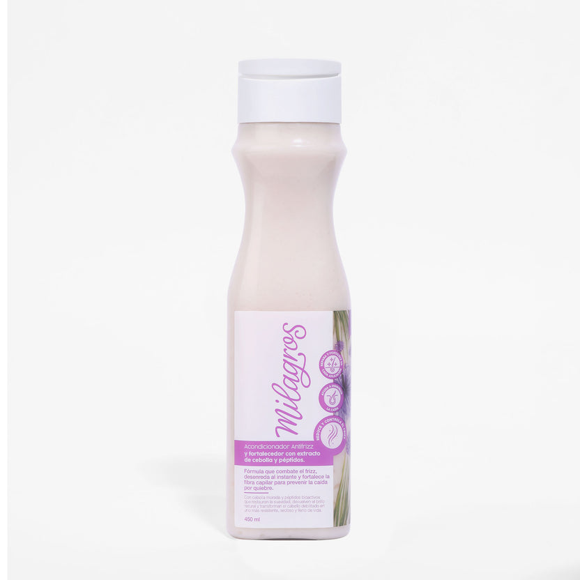 Milagros Acondicionador antifrizz y fortalecedor con extracto de cebolla y peptidos