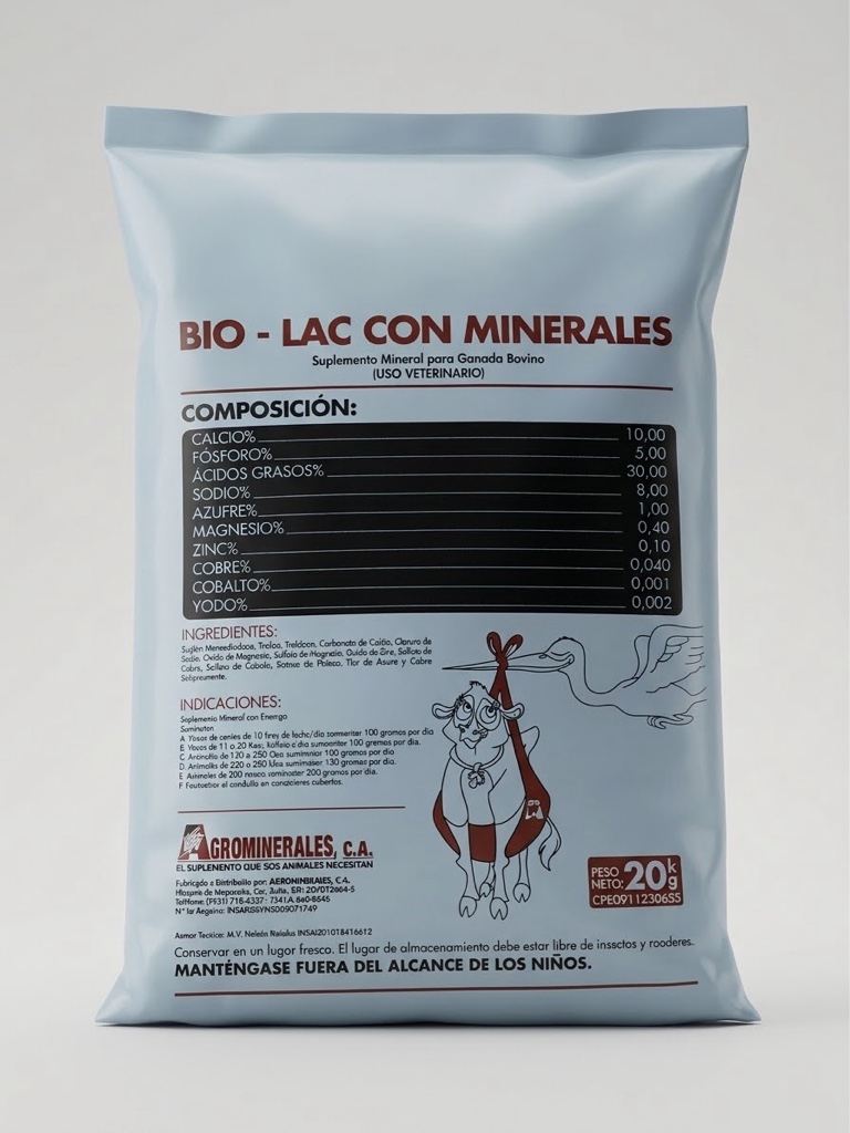 Bio-Lac Con Minerales Saco Azul X 20kg