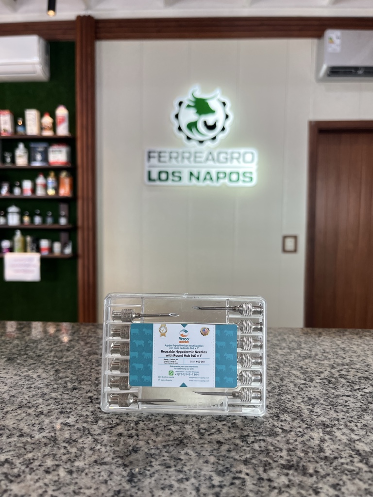 Agujas Hipodérmicas Reutilizables con Cono Redondo 14 X 1 Vetco