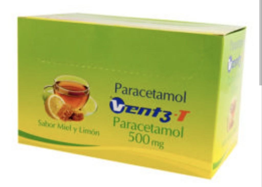 Vent3-T Paracetamol miel y limon 500mg