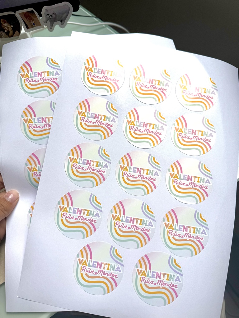 Stickers personalizados Valentina