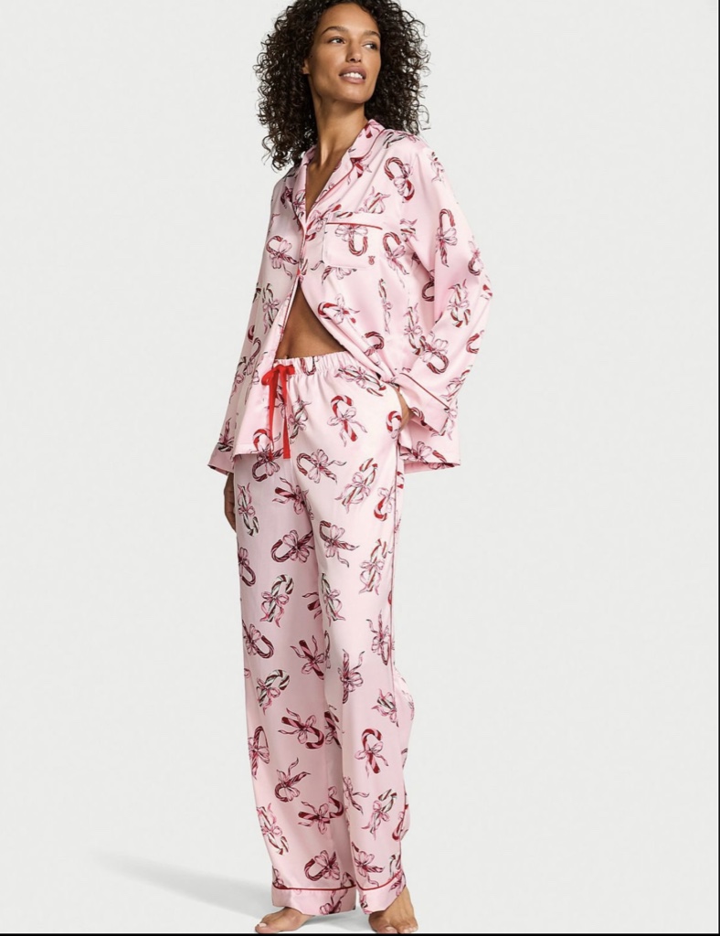 PIJAMA EN SATIN VS ROSADA EDICION HOLIDAYS