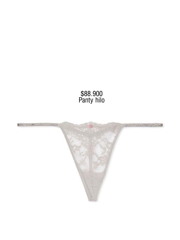 PANTY VS V-STRING GRIS SHINE STRAP