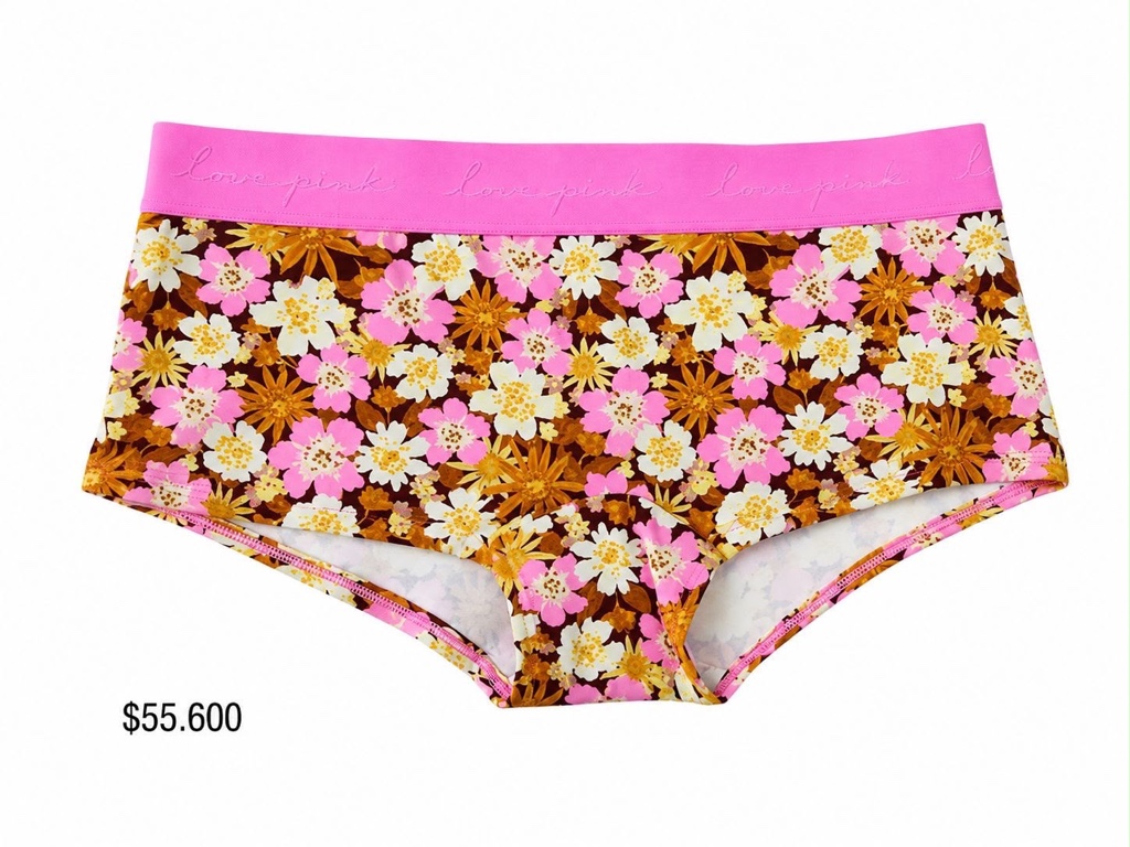 PANTY PINK BOYSHORT FLORAL