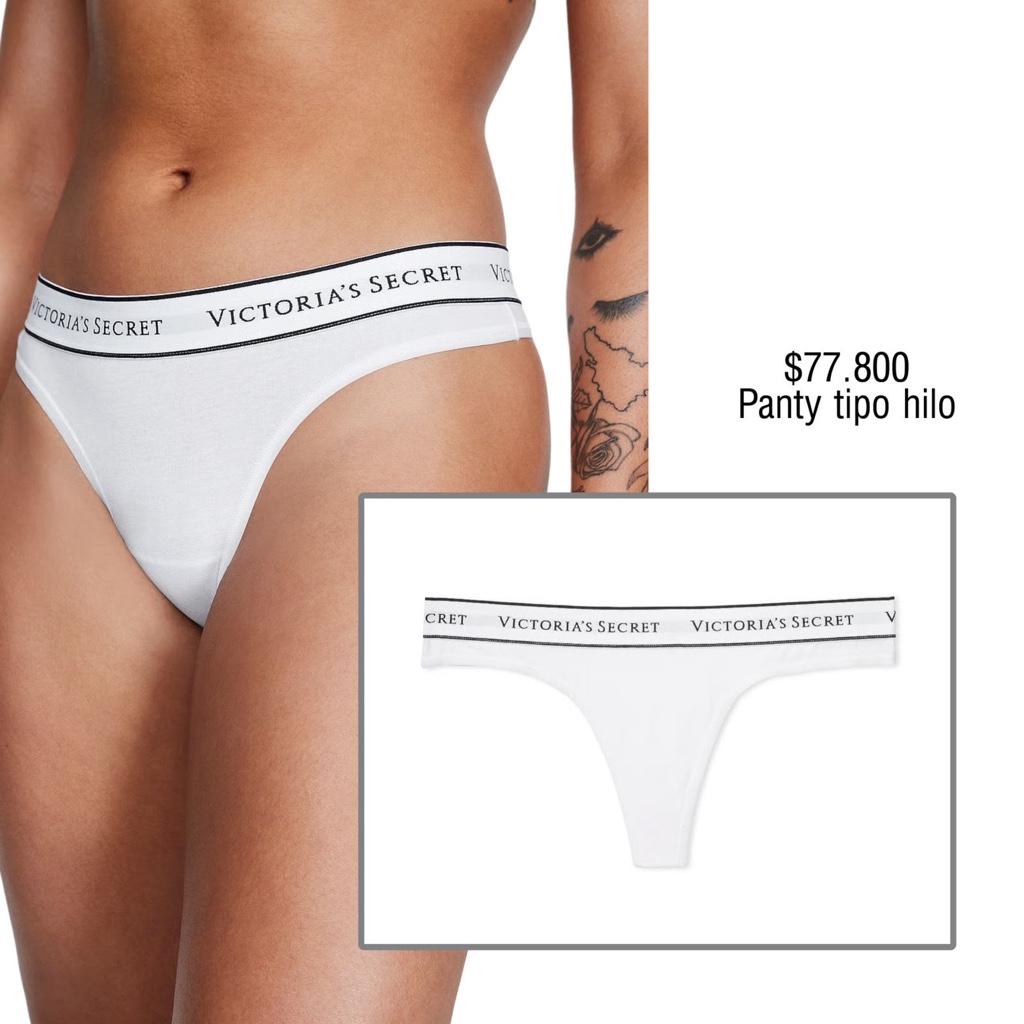 PANTY VS THONG BLANCO LOGO