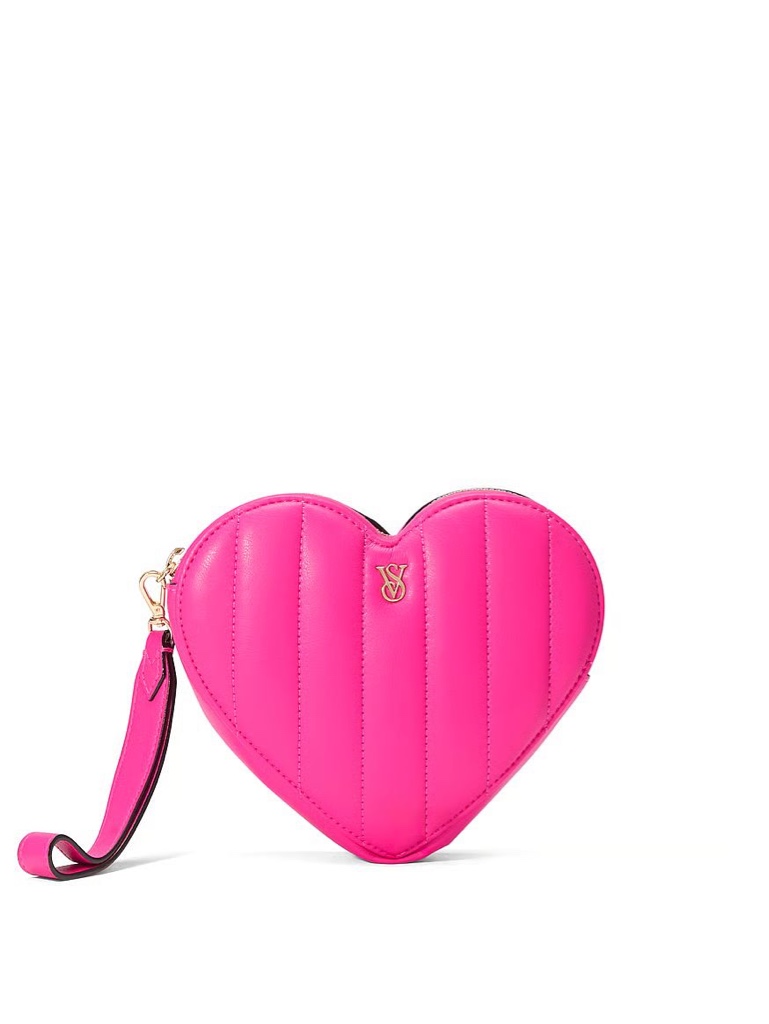 CARTERA DE MANO VS CORAZON FUSCIA