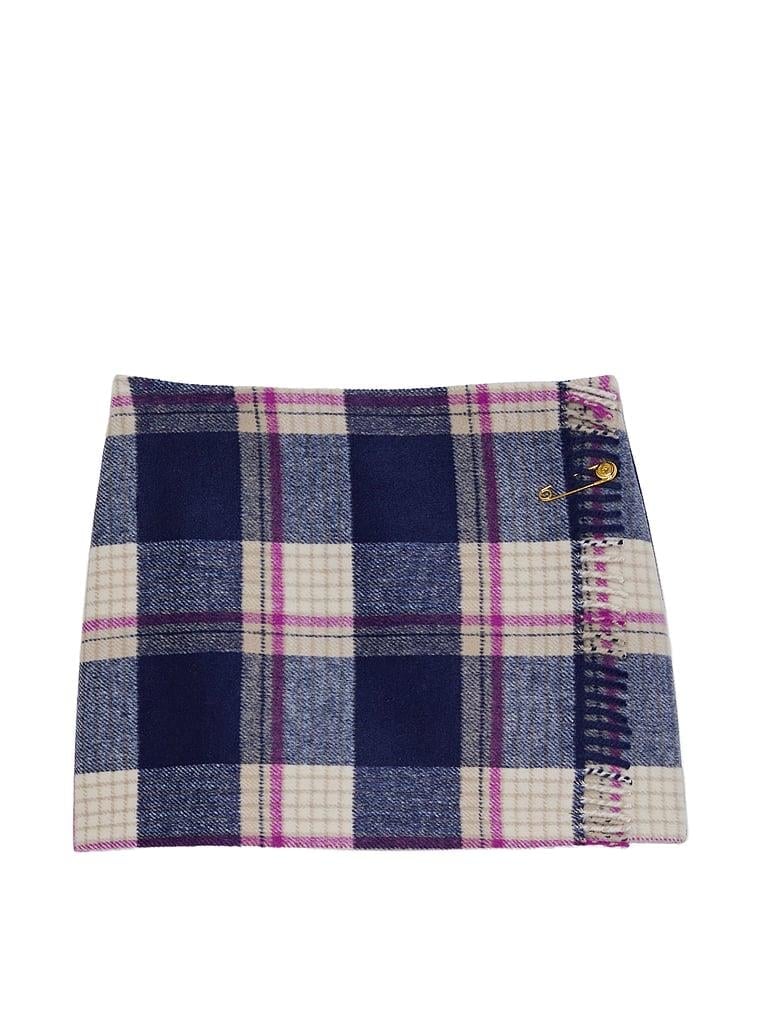 FALDA PINK AZUL CUADROS