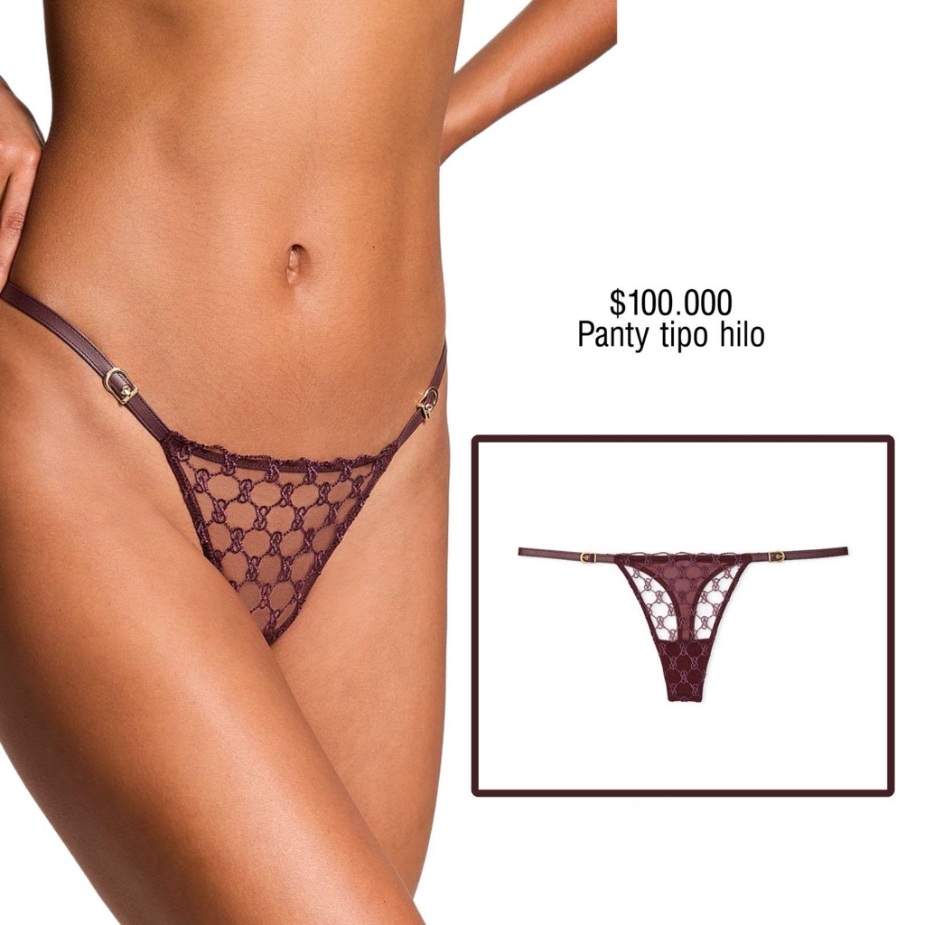 PANTY VS THONG STRING MARRON BURDEOS-XL