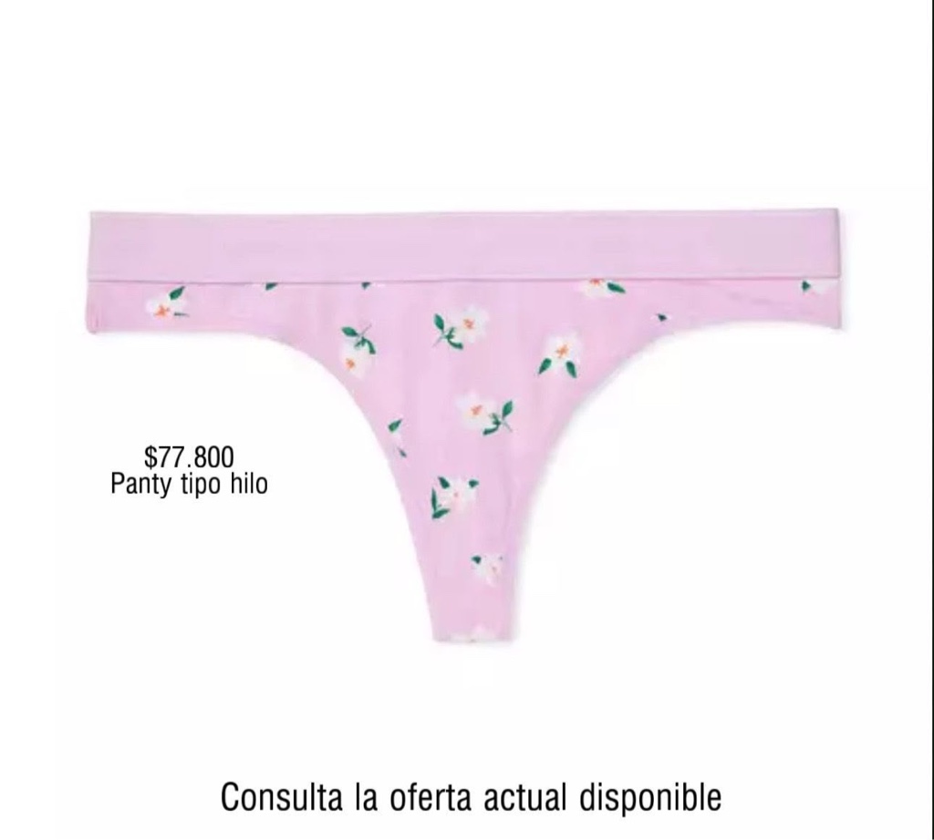 PANTY VS THONG LILA ESTAMPADO FLORAL