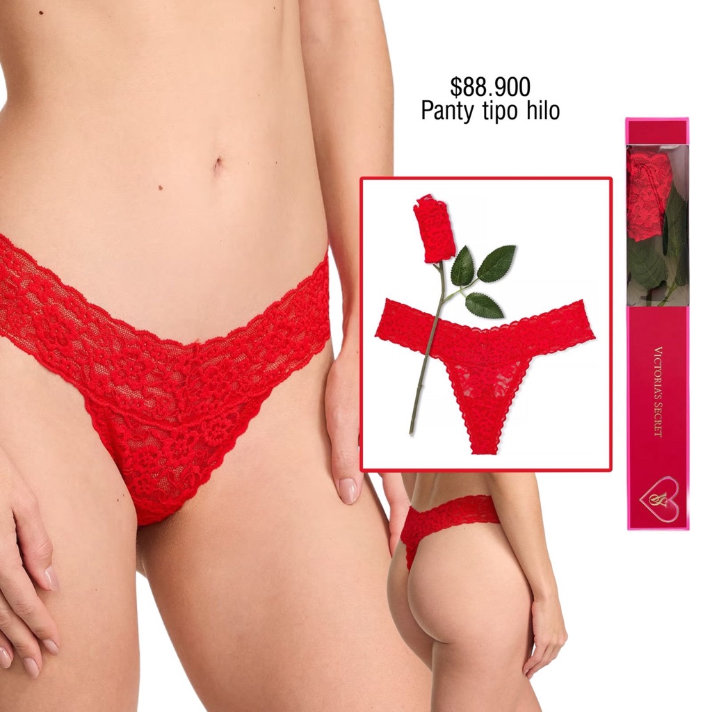 PANTY VS THONG STRING ROJO EDICION SAN VALENTIN