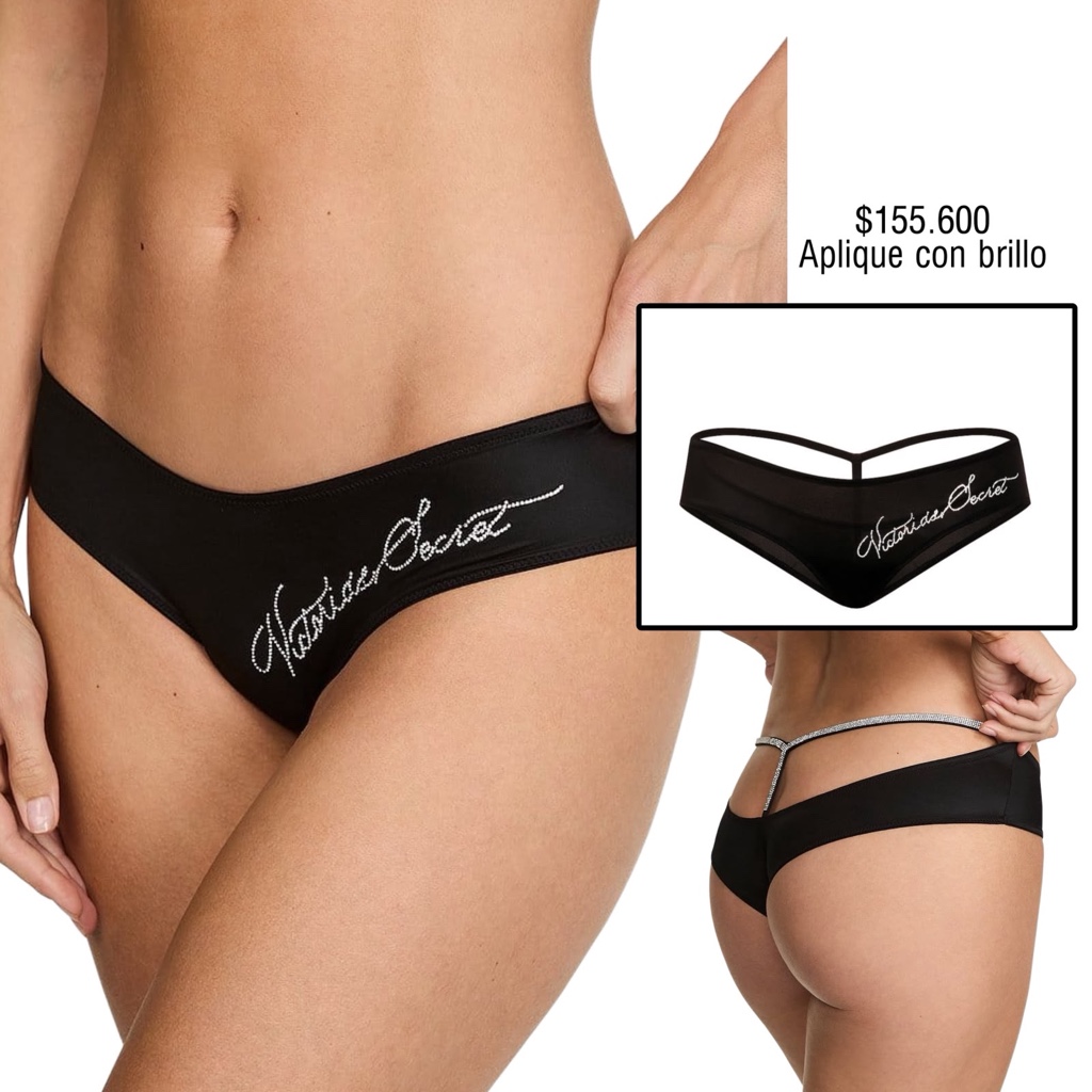 PANTY VS LOW-RISE CHEEKY NEGRO  EDICION LIMITADA