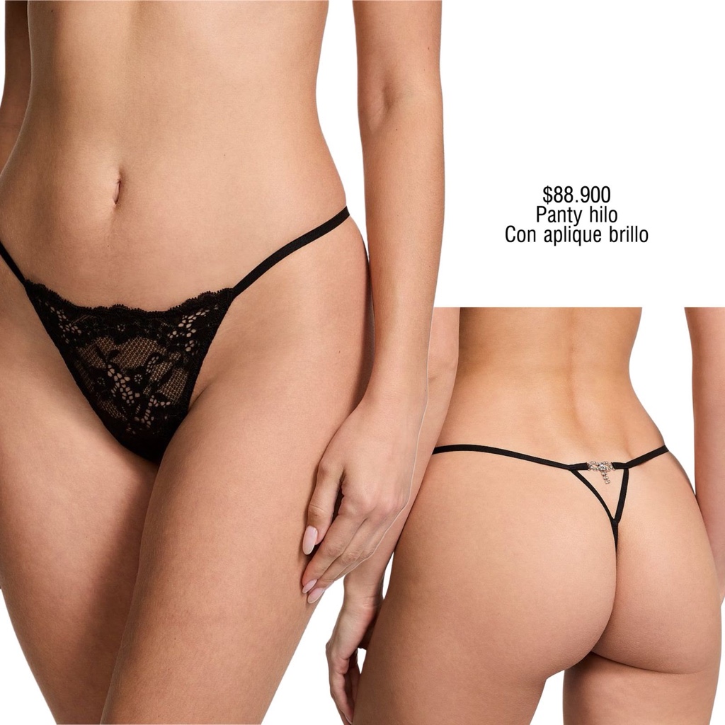 PANTY VS V-STRING NEGRO CON LAZO